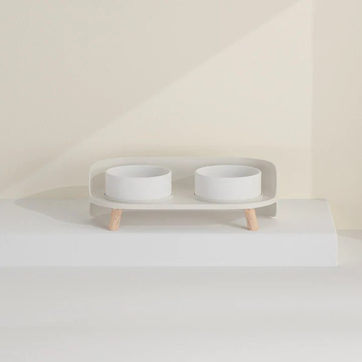 Bone China Double Cat Bowl - Pet Pet Gifts