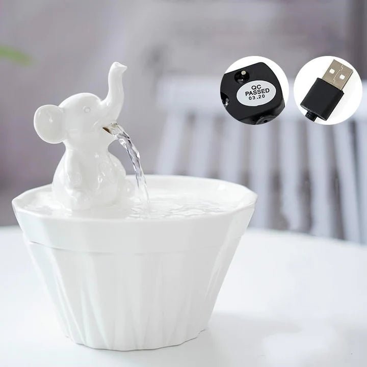 Elephant Cat Water Fountain - Pet Pet Gifts