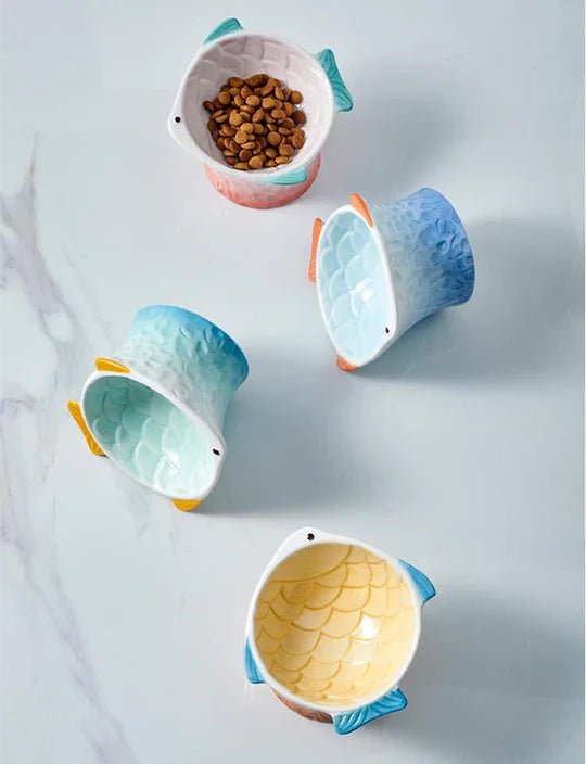 Fish Shaped Cat Bowl - Pet Pet Gifts