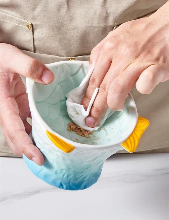 Fish Shaped Cat Bowl - Pet Pet Gifts