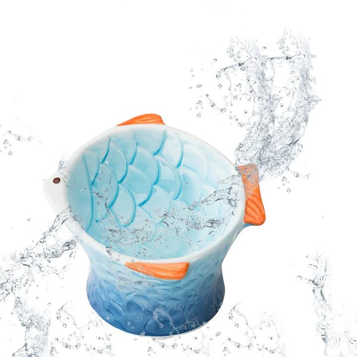 Fish Shaped Cat Bowl - Pet Pet Gifts