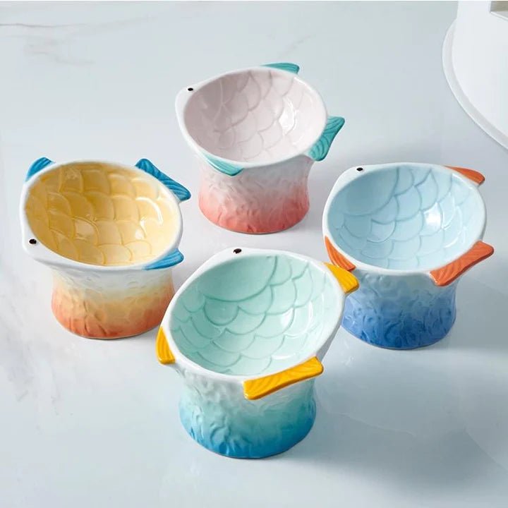 Fish Shaped Cat Bowl - Pet Pet Gifts
