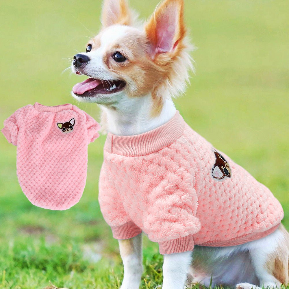 Kawail Cartoon Pet Dog Clothes Dog Winter Clothing Cotton Warm Clothes for Dogs - Pet Pet Gifts
