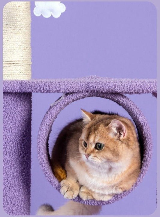 Purple Starry Moonlight Multifunctional Cat Climbing Frame - Cat Tree - Pet Pet Gifts