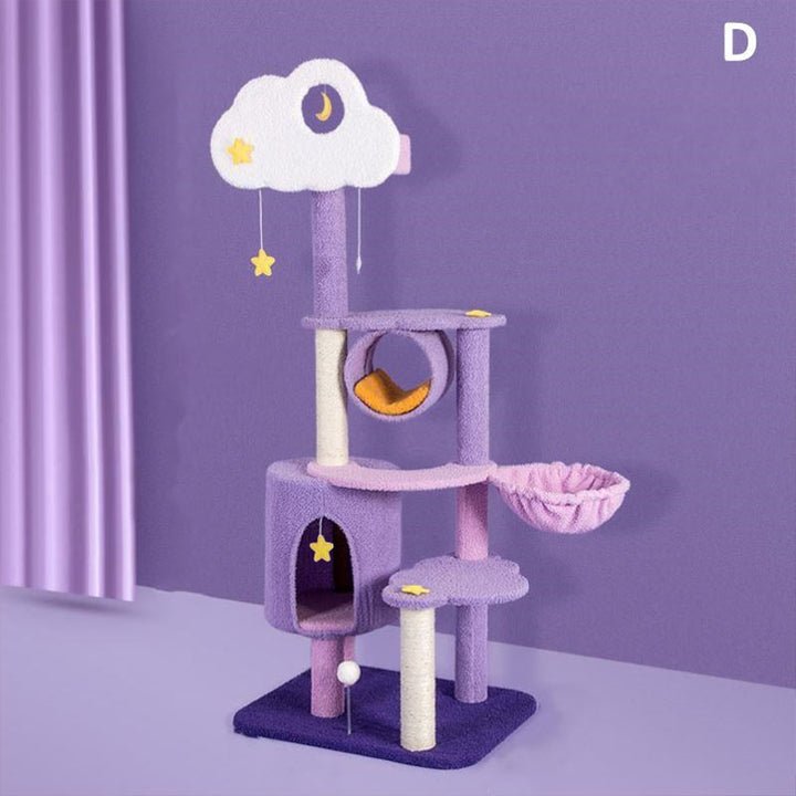 Purple Starry Moonlight Multifunctional Cat Climbing Frame - Cat Tree - Pet Pet Gifts