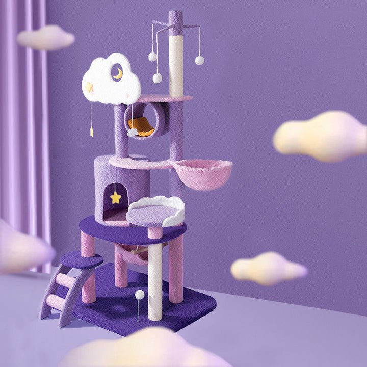 Purple Starry Moonlight Multifunctional Cat Climbing Frame - Cat Tree - Pet Pet Gifts