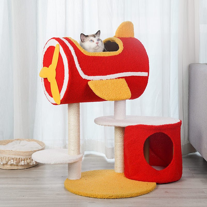 Red Airplane Cat Tree - Pet Pet Gifts