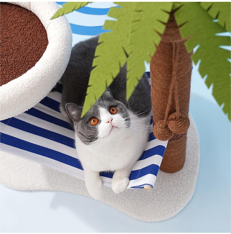 “Coconut Island” Cat Tree - Pet Pet Gifts